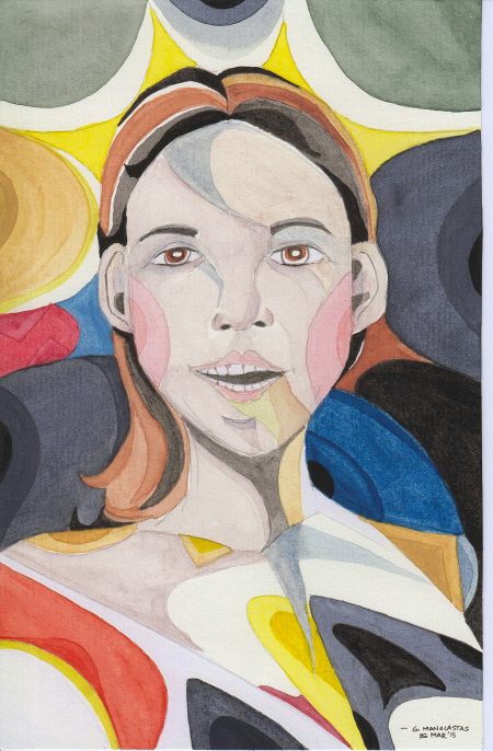 'Femme' (watercolor on laid paper)