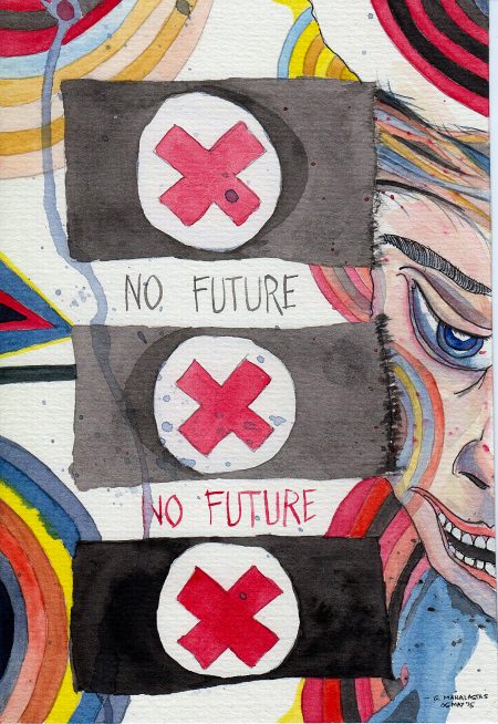'No Future' (watercolor on paper)